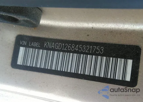 2004 Kia Optima Ex/Lx z USA, uszkodzony, nr VIN KNAGD126845321753